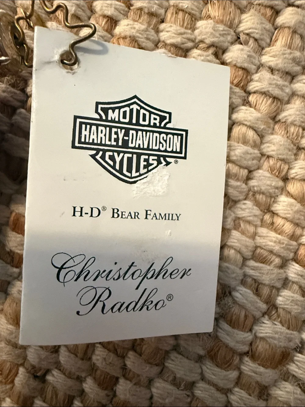 Christopher Radko 2002 Harley Davidson Bear Biker Family Ornament HD NWT Vintage